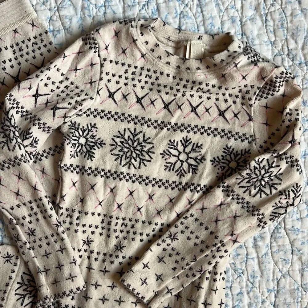 Skims toddler cotton‎ PJ set 2t snowflake print